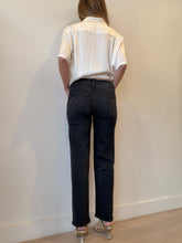 Load image into Gallery viewer, Mother - Midrise Rambler Zip Flood Jeans - Black Wash - 25
