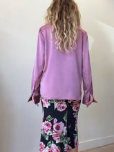 Load image into Gallery viewer, Alex Perry - Satin  Crepe LS Classic  Shirt w Pockets - Rose - 10
