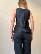 Load image into Gallery viewer, Ginia - Silk Tank Top - Black - S

