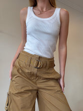 Load image into Gallery viewer, Scanlan Theodore - Silk/Cotton Blend Ribbed Tank - White - M
