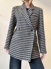 Load image into Gallery viewer, Anine Bing - Kaia Houndstooth Double Breasted Blazer - Black/Beige - XS Petite - RRP $755
