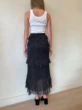 Load image into Gallery viewer, SIR - Silk Tiered Ruffle Spot Print Midi Skirt - 1
