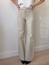 Load image into Gallery viewer, White Story - Pocket front wide leg Pants - Stone - 6 -nwt RRP$450
