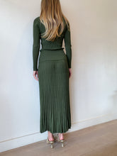 Load image into Gallery viewer, Zimmermann - Polo Ribbed Top (1) &amp; Ribbed Midi (2) Set - Olive
