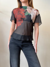 Load image into Gallery viewer, Sir - Rose Print Top - Black - 1
