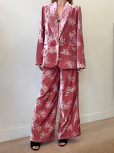 Load image into Gallery viewer, Kamare - Velvet Floral Blazer &amp; Pant Suit - Pink - 12
