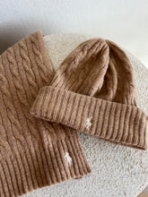 Load image into Gallery viewer, Polo Ralph Lauren - Cable Scarf &amp; Beanie Set - Tan - S/M
