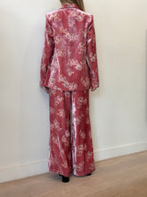 Load image into Gallery viewer, Kamare - Velvet Floral Blazer &amp; Pant Suit - Pink - 12
