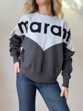 Load image into Gallery viewer, Isabel ETOILE Marant - Crew Neck Sweatshirt w Logo - Grey/Charcoal - 38
