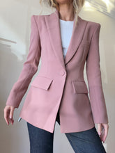 Load image into Gallery viewer, Alex Perry - Stretch Crepe Fitted Blazer - Rose - 8
