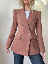 Load image into Gallery viewer, Alex Perry - Crepe Double Breasted Blazer - Brown - 10
