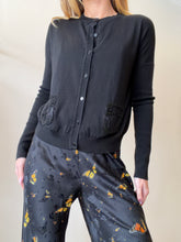Load image into Gallery viewer, Max Mara - LS Beaded Cardigan - Black - S
