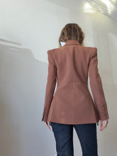 Load image into Gallery viewer, Alex Perry - Crepe Double Breasted Blazer - Brown - 10
