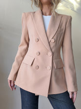 Load image into Gallery viewer, Alex Perry - Crepe Double Breasted Blazer - Nude - 10
