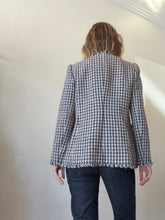 Load image into Gallery viewer, Rebecca Taylor - Tweed Raw Edge Jacket w Pockeys - Navy/pink - 8
