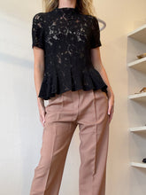 Load image into Gallery viewer, Lover - SS Lace Top - Black - S
