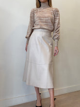 Load image into Gallery viewer, Scanlan Theodore - Leather Aline long skirt - Shell - 8
