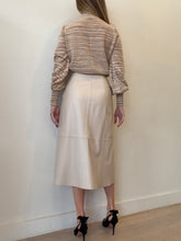 Load image into Gallery viewer, Scanlan Theodore - Leather Aline long skirt - Shell - 8
