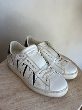Load image into Gallery viewer, Valentino - Leather VLTN Open Sneakers - White - 38.5

