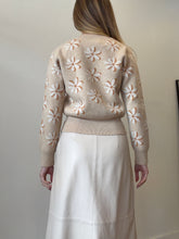 Load image into Gallery viewer, Sandro - LS wool/cashmere Flower Jumper - Beige - Small
