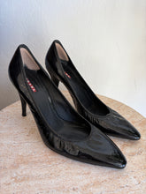 Load image into Gallery viewer, Prada - Patent Leather Pointy Heels - Black - 40
