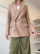 Load image into Gallery viewer, Reiss - Textured Double Breasted Blazer - Camel - 8
