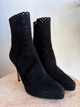Load image into Gallery viewer, Saint Laurent - Lauren 75 Booties  - Black Suede - 37 - RRP$1500
