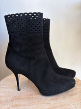 Load image into Gallery viewer, Saint Laurent - Lauren 75 Booties  - Black Suede - 37 - RRP$1500
