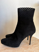 Load image into Gallery viewer, Saint Laurent - Lauren 75 Booties  - Black Suede - 37 - RRP$1500
