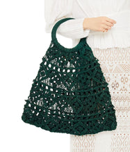 Load image into Gallery viewer, Zimmermann - Macrame Tote Bag - Forrest Green - M - RRP$595
