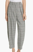 Load image into Gallery viewer, See by Chloe - Pleated Cropped carrot leg Pants - Grey Check - 12
