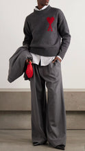 Load image into Gallery viewer, Ami Paris - ADC intarsia wool sweatre - Grey - M - RRP$810
