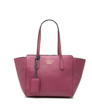 Load image into Gallery viewer, Gucci - 2000s Swing Leather Tote - Berry/Navy -M
