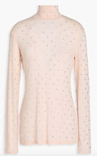 Load image into Gallery viewer, Paco Rabanne - Crystal-embellished stretch-jersey turtleneck - Beige - 40 - RRP$690
