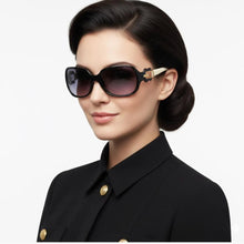 Load image into Gallery viewer, Fendi - Vintage FS384 Sunglasses w Buckle detail  - Black &amp; White -
