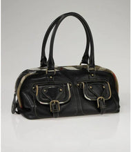 Load image into Gallery viewer, Burberry - Two Front Pocket Satchel Bag - Dark Brown- S
