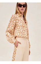 Load image into Gallery viewer, Alexis - MARAVILLE Top &amp; Pants set - Beige/Orange - L - bnwt - rrp$1600
