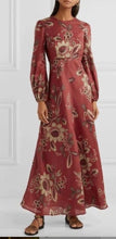 Load image into Gallery viewer, Zimmermann - Linen Juno Rosa Batik Midi Dress - Brick - 1
