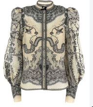 Load image into Gallery viewer, Zimmermann - Crush Body Shirt  - Lace Print  - 0 - RRP$1100
