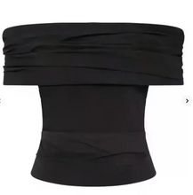 Load image into Gallery viewer, Rachel Gilbert - Camille Draped Off Shoulder Top - rrp$1185Black - 1
