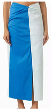Load image into Gallery viewer, SIR - Azul Twist Midi Skirt - Ice&amp;Cobalt Blue - 1 - RRP$550
