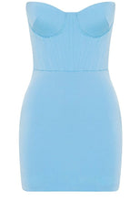 Load image into Gallery viewer, Alex Perry - The Harper Strapless Mini Dress - Light Blue - 10 - bnwt - RRP$1800
