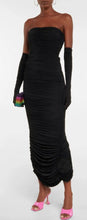 Load image into Gallery viewer, Alex Perry - Haynes Ruched Column Maxi Dress - Black - 10 - RRP$2,700 - bnwt

