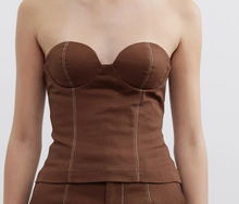 Load image into Gallery viewer, Pasduchas - Strapless Cupped Aldo Bodice - Fudge Brown - 8 - RRP $250
