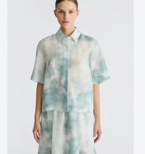Load image into Gallery viewer, Jac &amp; Jack - Bailey Linen Silk Blend Watercolour Shirt - Green - S
