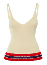 Load image into Gallery viewer, Sandro - Ruffle Ribbed Cami - Cream - 1
