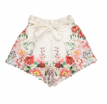 Load image into Gallery viewer, Zimmermann - Bellitude Floral Linen Shorts - Ivory - OP - RRP$625
