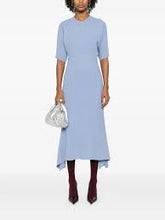 Load image into Gallery viewer, Victoria Beckham - Folded Capped Sleeve Midi Dress - Blue - 12

