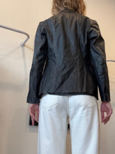 Load image into Gallery viewer, Christensen - Leather Blazer w Contrast Stitch - Black - XS
