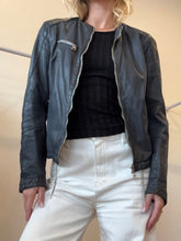 Load image into Gallery viewer, Delan - Leather Jacket - Blue - 42

